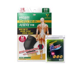 반테린코와 서포터 무릎 검정 M 관절 보호대 1개 + 대일파프 쿨 5매입 1개 불편한 무릎 압박용밴드 채우셨나요?