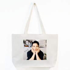 장민호굿즈 장민호 커스텀 데일리 국산 포토 에코백 (핀버튼 5종 사진 증정), 컬러사진