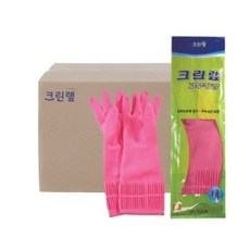 [크린랲] 고무장갑, 핑크, 대(L), 100개