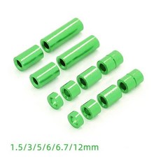 타미야 미니 4WD 자동차용 알루미늄 스페이서 M2 나사 튜브 스탠드오프 슬리브 칼럼 파이프 1 5mm 3mm 6mm 6 7mm 12mm 16 개 12, 12pcs green, 12개