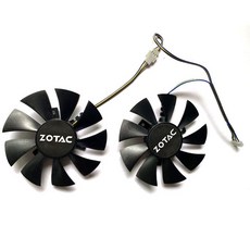 부품 2 피스 85MM GA91S2H 4 핀 DC 12V 0.35A GTX1060 GPU 팬 ZOTAC GeForce GTX 1060 Edition 1070 미니 그래픽 카, [01] GA91S2H, 01 GA91S2H, 1개