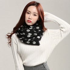 샤비아 여성 실크 땡땡이 스카프 ZZAA