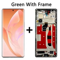 화웨이 아너 70 LCD 디스플레이 터치 스크린 디지타이저 어셈블리 FNE AN00 FNE NX9 LCD 디스플레이 6.67 인치, Green With Frame