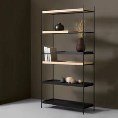 사무실 거실 책장 진열장 장식장 선반 파티션 캐비닛 랙, 5단 90x25x178
