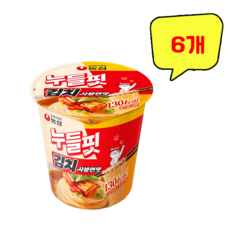 농심 누들핏 김치사발면맛 37.5g, 6개