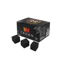 Hookah charcoal Crown coconut 22mm 24pcs 250g 물담배숯, 1개