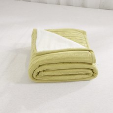 베이직 꽈베기 니트 짜임 포인트 양털 담요, Q