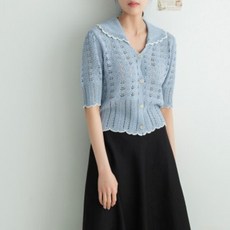 린넨반팔가디건