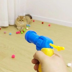 인터랙티브 발사 훈련 고양이 미니 폼폼 게임 스트레치 봉제 공 애완 동물, 4. Launch ball-20pcs