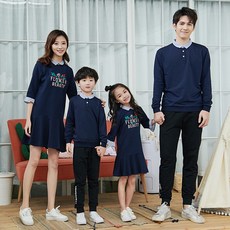 맨투맨 친자복 3인 봄옷 모녀 치마 모자룩 가족복