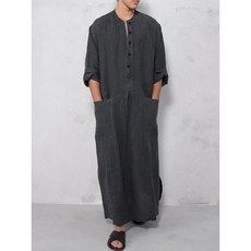 남자 수면 치마 롱원피스 편한 일체형 빅사이즈 잠옷 가운 얇은 취침용 무슬람 인도