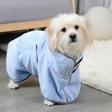 반려견 극세사 빠른 건조 목욕 수건 가운 반려동물 옷 코트, D.M, 1개