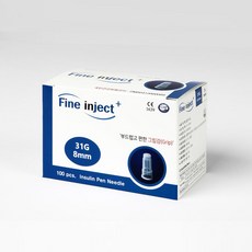 Fine Inject+인슐린 펜니들 당뇨주사바늘 31G 8mm 100개