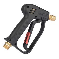 ZCD 3000 PSI 고압 세척기 건 1/4 "파워 와셔 스프레이 건 M22 피팅, 와셔 총, 블랙, 황동