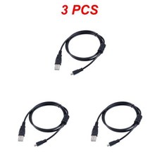 USB연결선 고속 데이터 충전기 케이블 니콘 쿨픽스 S2600 S3000 5ft USB 1 10 개, 01 Style A 3pcs, 3개