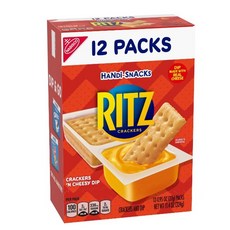 [미국직배송]리츠 핸디-스낵스 크래커 앤 치즈 딥 (12개입x27g) RITZ Handi-Snacks Crackers and Cheese Dip, 27g