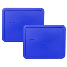 Pyrex 7212-PC 11컵 카뎃 블루 플라스틱 보관 뚜껑 미국 제조 - 2팩, Pyrex 7212-PC 11컵 카뎃 블루 플라스틱 보