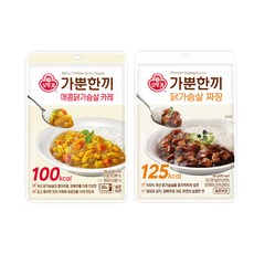 오뚜기 가뿐한끼 짜장 5개 + 카레 5개 (총 10개), 10개, 130g