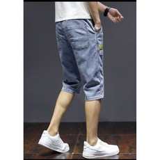 남자7부청반바지