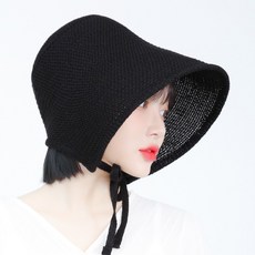 팸드님 키라 페이퍼 보넷 여성 여름 끈 벙거지 모자