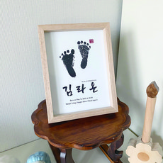 아기 발도장 액자 신생아선물 백일상소품 빠른제작, 1개
