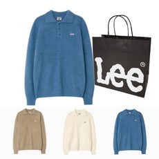 [백화점판] Lee 리 니트 스웨터 헤어리 카라 + 쇼핑백
