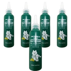 1+1+1+1+1 펫쉴드 계면활성제 무첨가 귀세정제 귀청소 귀염증 약 귓병 외이염 애견 150ml, 1+1+1+1+1 펫쉴드 귀세정제 