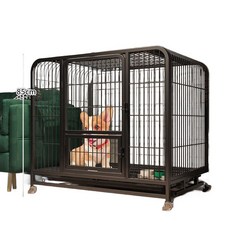 대형견 철제 하우스 울타리 휀스 철장 95cm, 블랙 강화C 95x65x85(30kg이내)