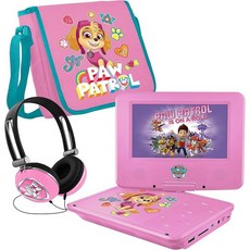 DP Audio 자동차 차량용 DVD 오디오 일치하는 헤드폰과 휴대용 가방이 있는 PAW 패트롤 7인치 플레이어 CD USB SD 카드 스위블 화면 NKPDVD701SK와 됩니