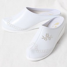 슈가즈 JH은사꽃수중 한복화 웨딩 슬리퍼 4.5cm 화이트