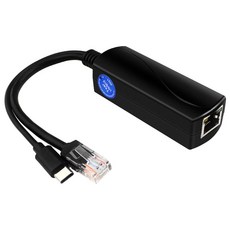 Gigabit Poe Splitter Type-C IEEE 802.3AF 10/100/1000MBPS IP 카메라 및 Raspberry Pi 용 이더넷 오버 전원, 한개옵션0