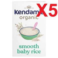 120G 5팩 켄다밀 오가닉 스무스 베이비 라이스 4-6개월 유기농 이유식 Kendamil Organic Smooth Baby Rice 4-6 Months