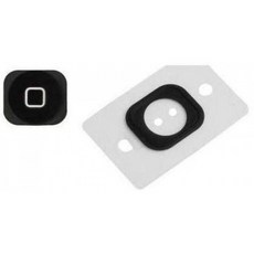 [노 브랜드】 iPhone5 5C 홈 버튼 + 고정 용 실리콘 테이프 세트 수리 교체 수리 부품 (검정), 1