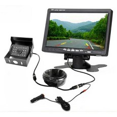 트럭 화물차 후방카메라 12v24v 24볼트 12볼트 특수차, 상세페이지 참고, 2. 노란색 7인치 + 15m 8LED