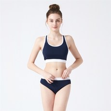 베이직 엘르 베이직엘르 여성인 래쉬가드 이너 브라탑 비키니 팬티 수영복 세트 BEL-S230N