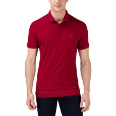 라코스테 LACOSTE 프리미엄 반팔카라티 레귤러핏(레드)