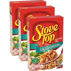 Stove Top Savory Herb Stuffing Mix 스토브 탑 세이보리 허브 스터핑 믹스 6oz (170g) 3팩, 1개, 170g