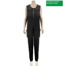 베네통 큐빅포인트 캐주얼 점프수트 7S 1022P0456 BK