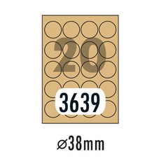 [알파] [폼텍] 바코드용라벨 LK-3639(10매 20칸 38지름 크라프트), 옵션:[3009750]옵션없음, 상세 설명 참조, 상세 설명 참조, 상세 설명 참조