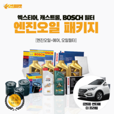 BOSCH [싼타페 더 프라임] 캐스트롤 엔진오일+보쉬필터 패키지 오일교환패키지, 2.0/2.2