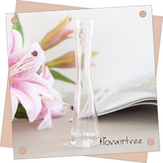 프리미엄 조화 화분 화병 꽃병 216종 화병 중형 플트 F, F02.라인유리화병 3x20cm