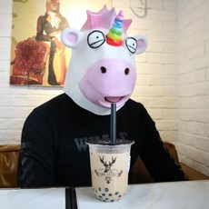 마현준 쾌자만들기재료 손 라이브 동물 면 개 침팬지 소품 바 COS 당나귀 머리 틱톡 퍼포먼스 엽기적