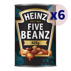 HEINZ 하인즈 토마토 소스 파이브 빈즈 통조림 415g 6개 - 파이브빈스