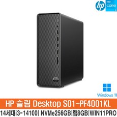 HP S01-PF4001KL-WIN11 14세대i3-14100_NVMe256GB_램8GB_WIN11Pro/HP컴퓨터/슬림PC/사무용PC/SITM, 8GB