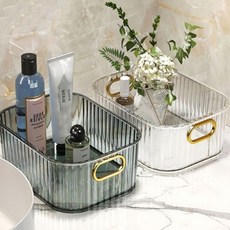 기타 아크릴화장품리빙바스켓, 투명(대), 1개