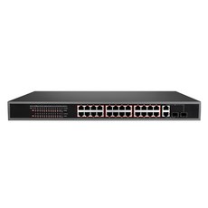 NEXT-POE324SFP-TP 10/100Mbps 24포트 + Gigabit 2TP/2SFP FULL POE스위치(400W) / 802.11af/at규격지원 그린이더넷지원