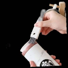 텀블러 물병 뚜껑 좁은틈새 세척솔 청소 브러쉬 LB30 수세미철 93000EA