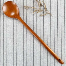 33CM 샐러드스푼 옻칠숟가락 우드숟가락 우드요리스푼, 1개