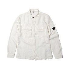 CP COMPANY Broken Lino Cotone Pockets Shirt (14CMSH291A 006501G 103) (브로큰 코튼 린넨 렌즈 버튼 셔츠)