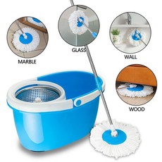 Useful Good Cleaning Power Mop Head Replacement 360-degree Rotating White Cleaner Machine Washable Spin Durable Mop Accessories, 단일옵션선택개